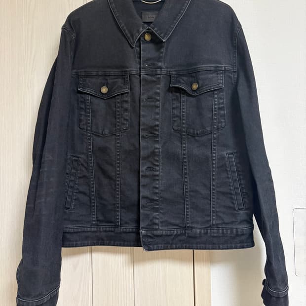 생로랑 블랙 흑청 데님 자켓