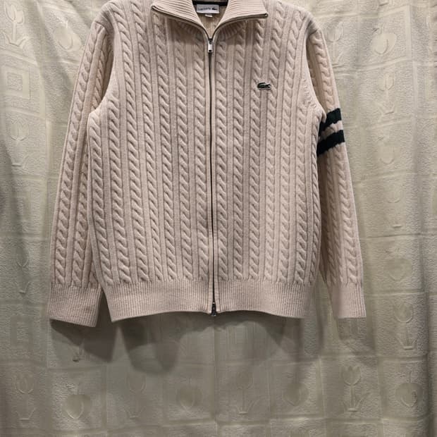 라코스테 케이블 니트 집업 가디건 겸 자켓 M(95)