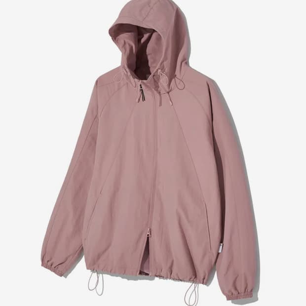 커브드 래글린 윈드브레이커 핑크 M