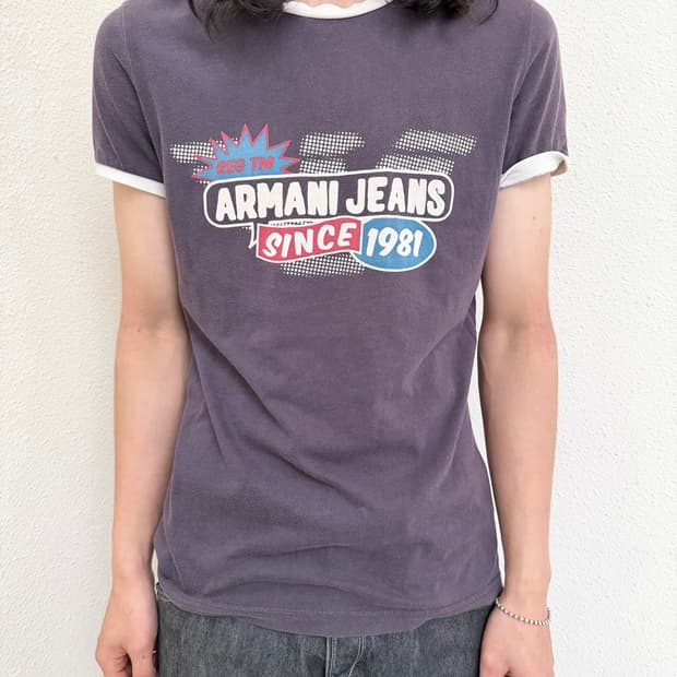 Armani Jeans faded ringer tee