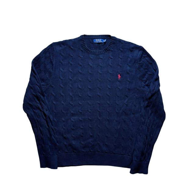 폴로 꽈배기 니트