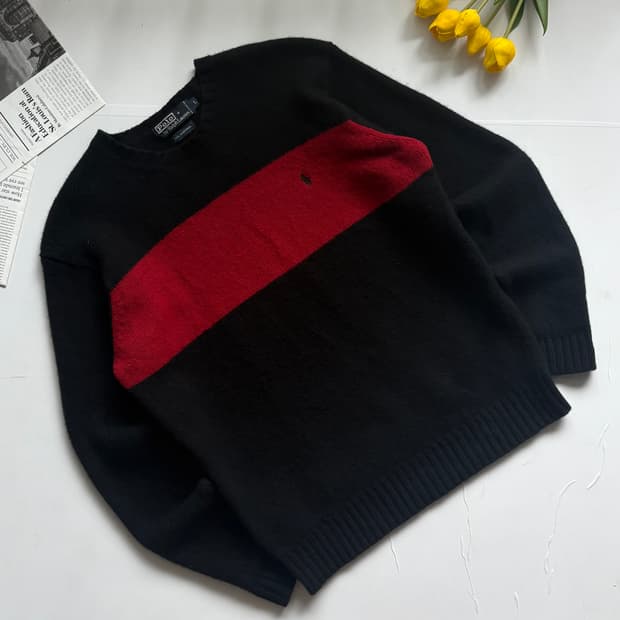 Polo 폴로랄프로렌 램스울 배색 니트