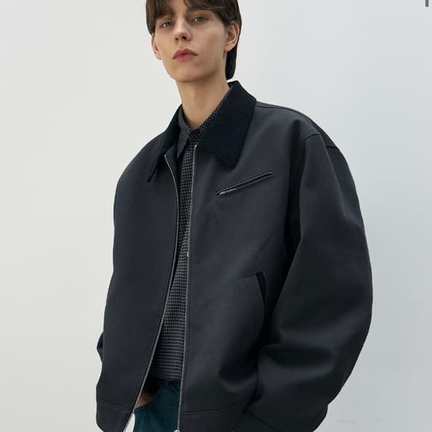 (XL) 드로우핏 콘트라스트 워크 트러커 자켓 [D.GREY] 판매