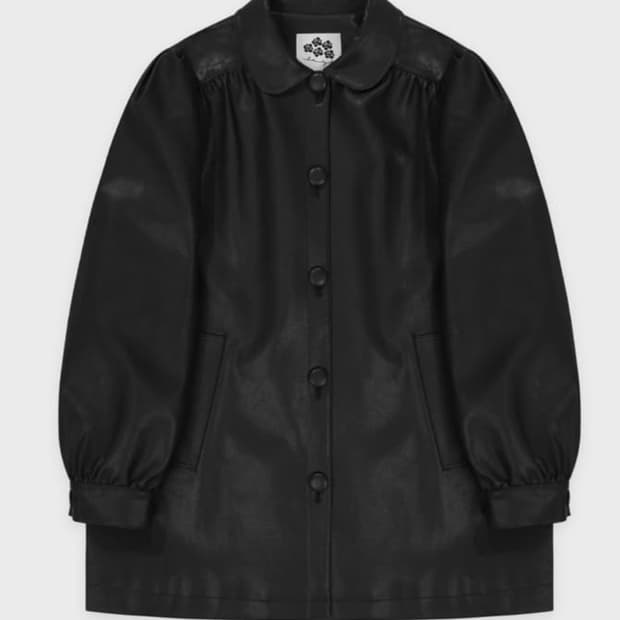 시눈 셔링레더자켓 블랙 새상품