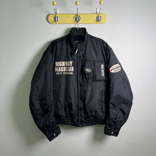 옐로우콘 블랙 모터사이클 레이싱 자켓 3L