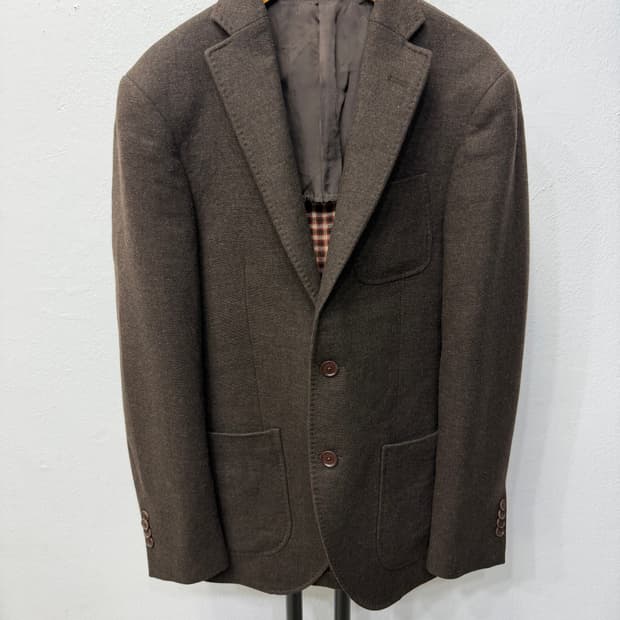 정품) 에스티듀퐁 이태리 브라운 남성 울자켓 46