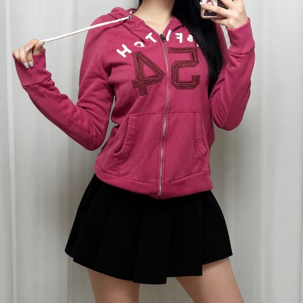 아베크롬비앤피치 54 빅로고 핑크 후드집업