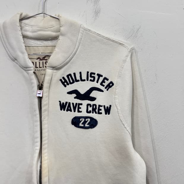 홀리스터 웨이브크루 와펜로고 코튼 저지