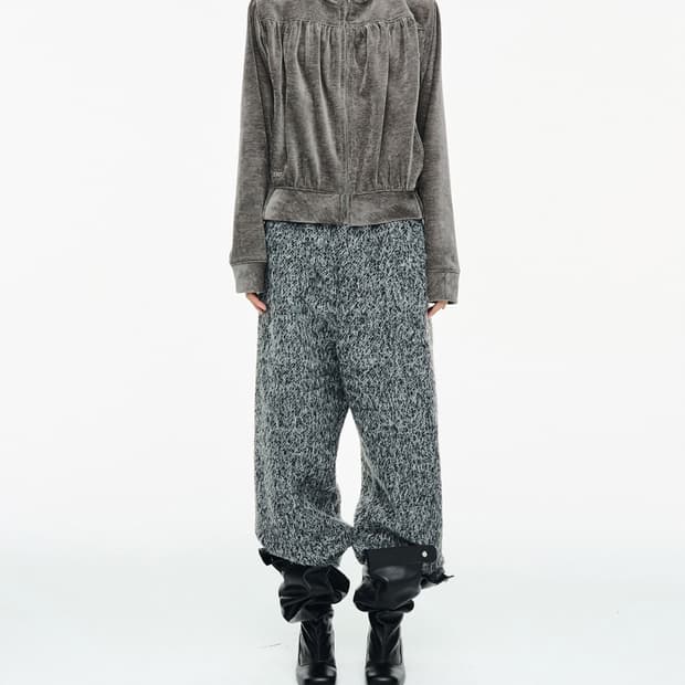 세릭 HAIRY WIDE PANTS / CHARCOAL
