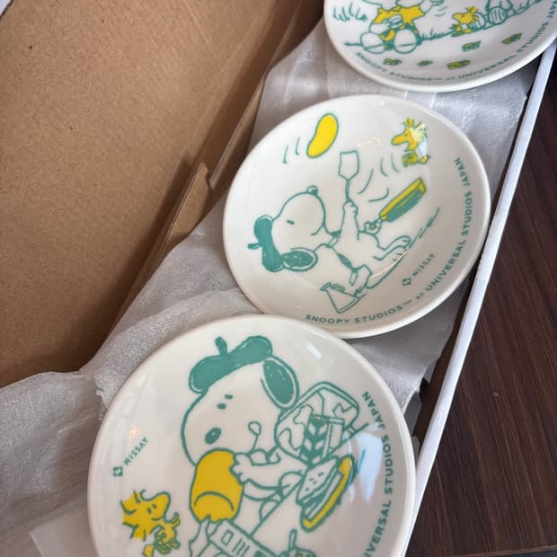 스누피 미니접시 3개 세트