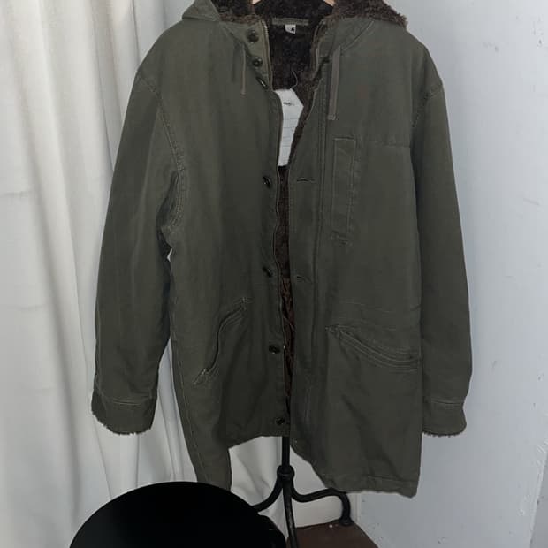 유니클로 올리브 파카 후드 야상