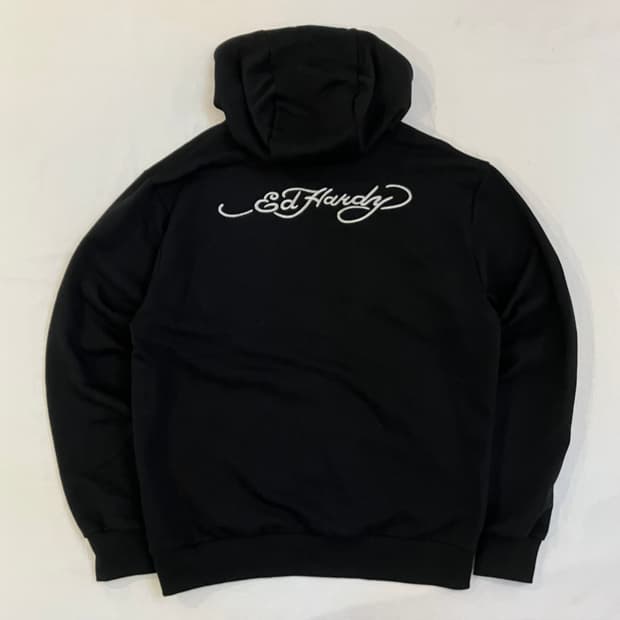 에드하디 백로고 y2k 후드집업 블랙