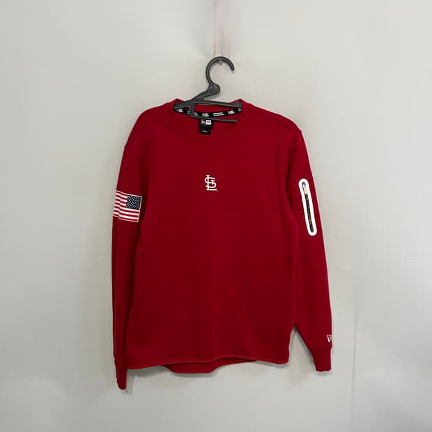 뉴에라 레드 암포켓 맨투맨 티셔츠 S