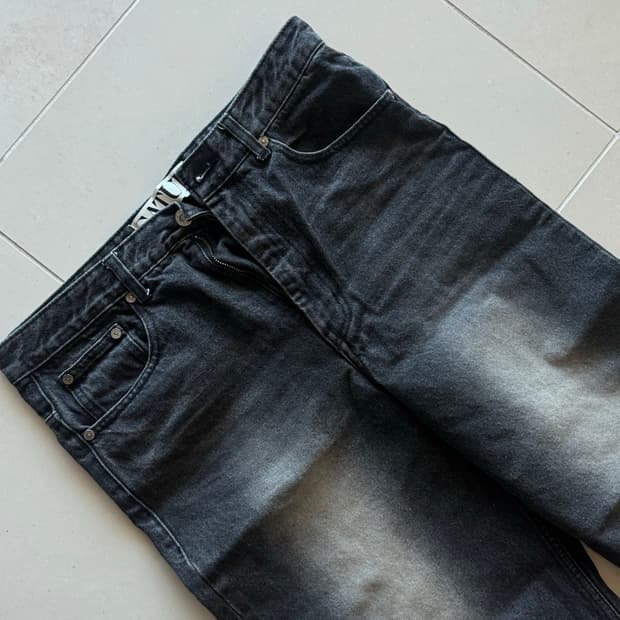 Satur 부르클린 뉴트로 와이드 워시드 데님