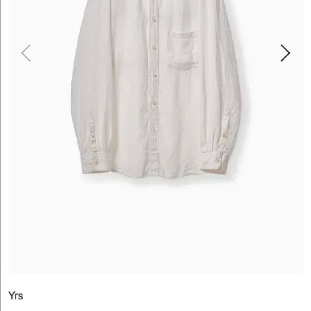 [3,L][새상품] 이얼즈어고 린넨 포이카 셔츠 화이트