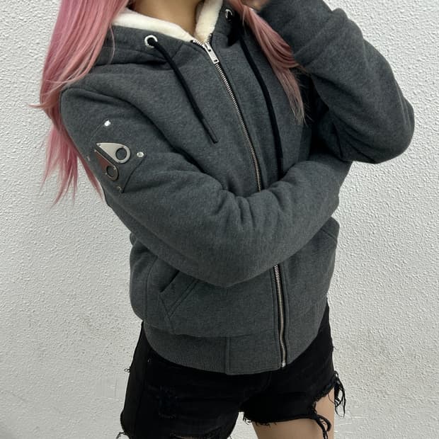 무스너클 클래식 그레이 버니 후드집업 M