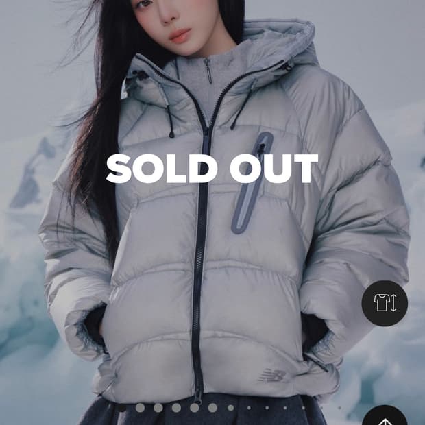 뉴발란스 UNI 플라잉77 슈퍼라이트 후드형 헤비 구스다운