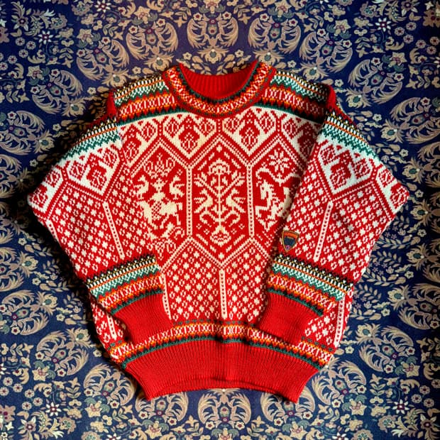 90s 데일 오브 노르웨이 1994 마스큘린 노르딕 스웨터 니트