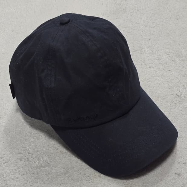Barbour 바버 블랙 코튼 볼캡 모자 1size