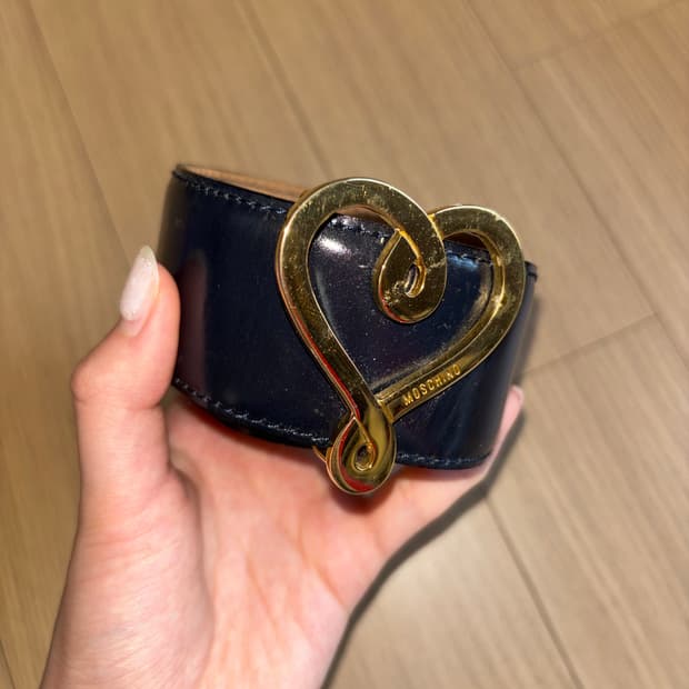 모스키노 Moschino 하트 갸루 가죽벨트