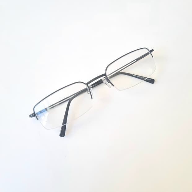 [ 데드스탁 ]  블랙 스퀘어 반무테 빅사이즈 403