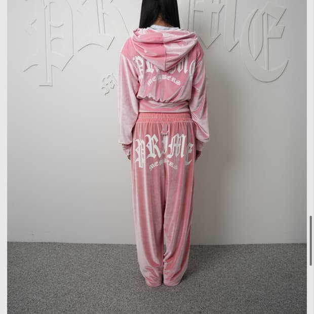프라임멤버스 벨벳 트레이닝 세트 핑크