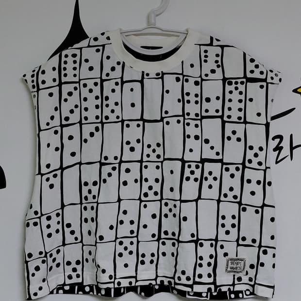 [정품/M] Stussy Women 올오버 도미노 그래픽 슬리브리스