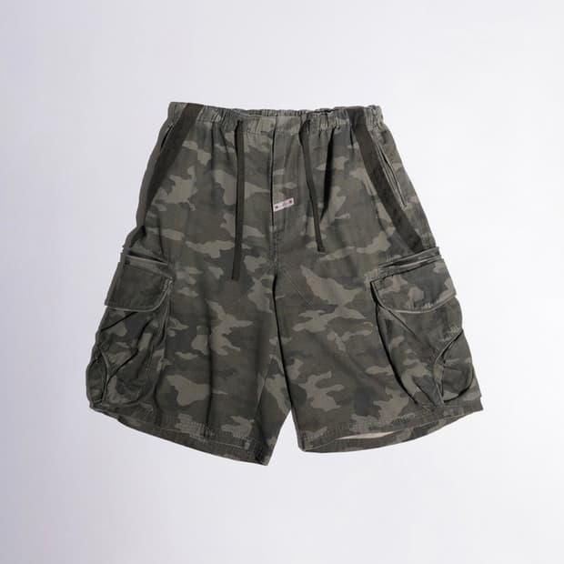 스컬프터 카모 버뮤다 Twill Cargo Half Pants Camo