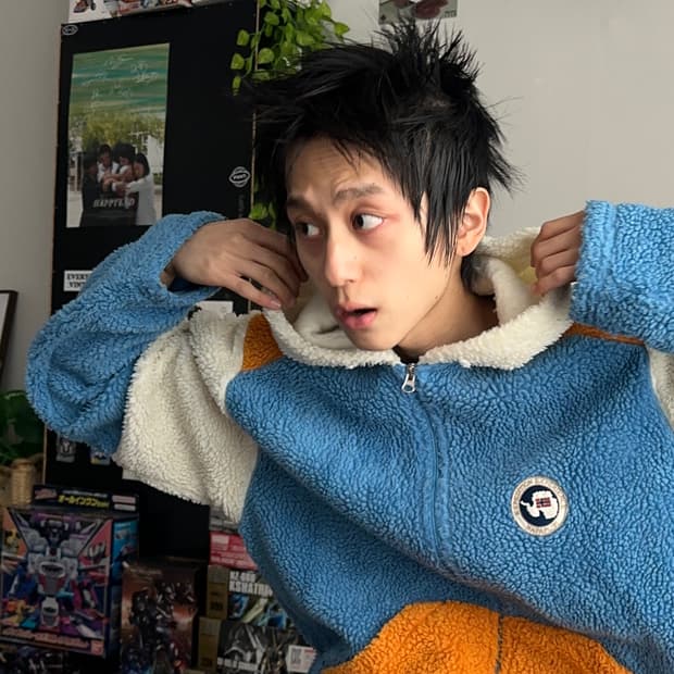 Napapijri 오버 컬러 플리스 후드집업