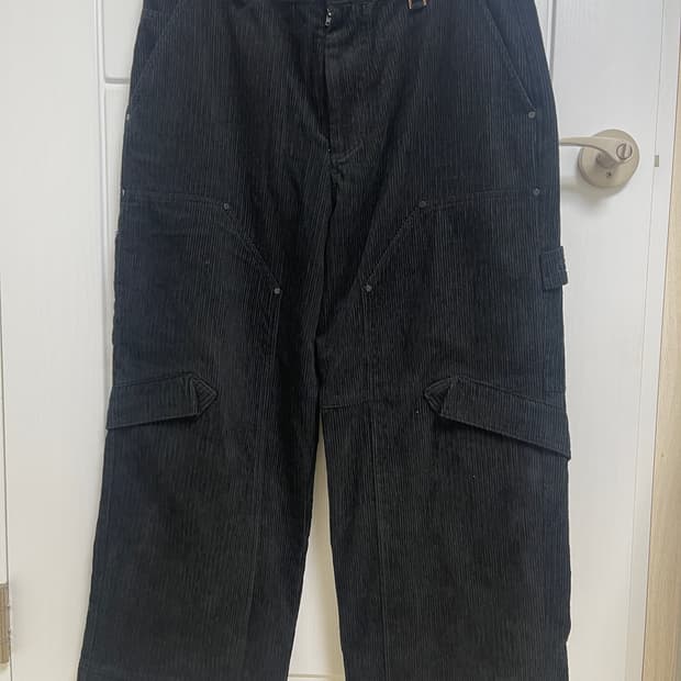 우영미 파리 코듀로이 카고 팬츠 블랙 50