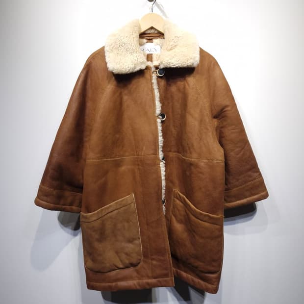 RAEY 램스킨 시어링 코트 브라운