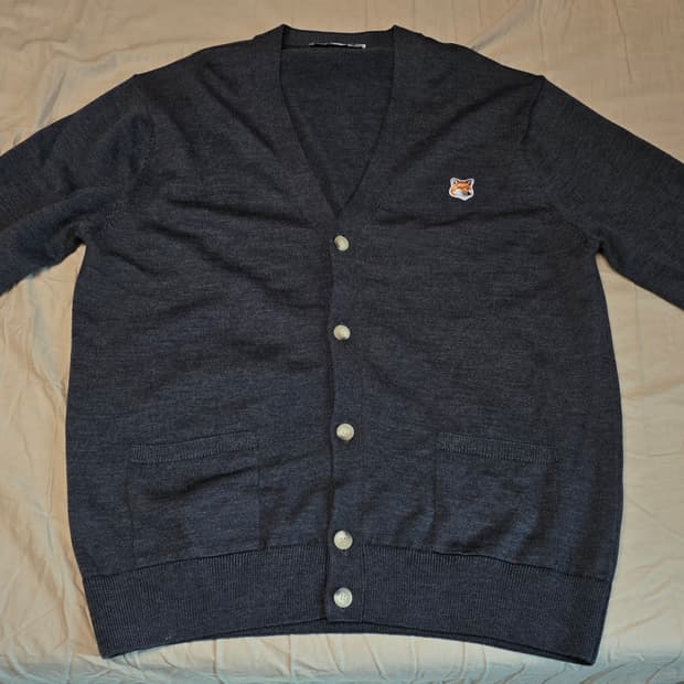 메종 키츠네 폭스 헤드 가디건 XXL