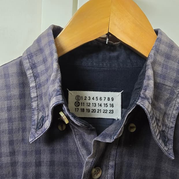 마르지엘라 아티저널 체크 셔츠