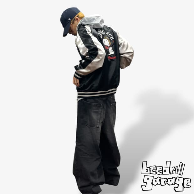 스누피 Peanuts 일본판 자수 스카쟌 자켓