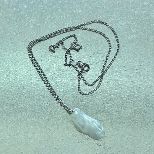 조약돌 실버 목걸이