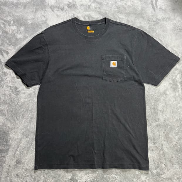 칼하트 포켓 반팔티 블랙 M 