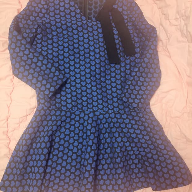 급처상태좋음!레니본 하트패턴 리본 플레어 공주원피스