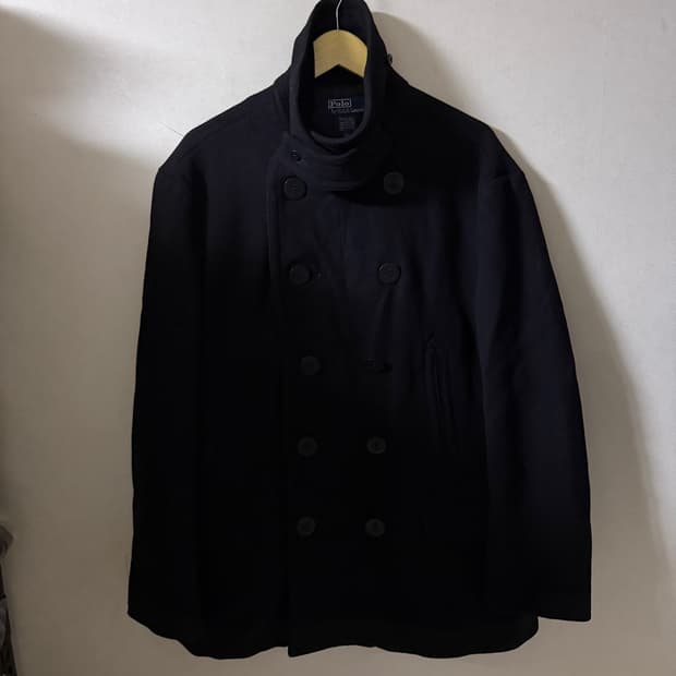 폴로 랄프로렌 해군 피코트 블랙 XXL (남성 105-슬림 110)