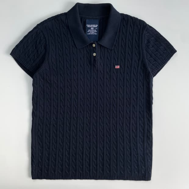 Polo  폴로 랄프로렌 성조기 케이블 카라니트