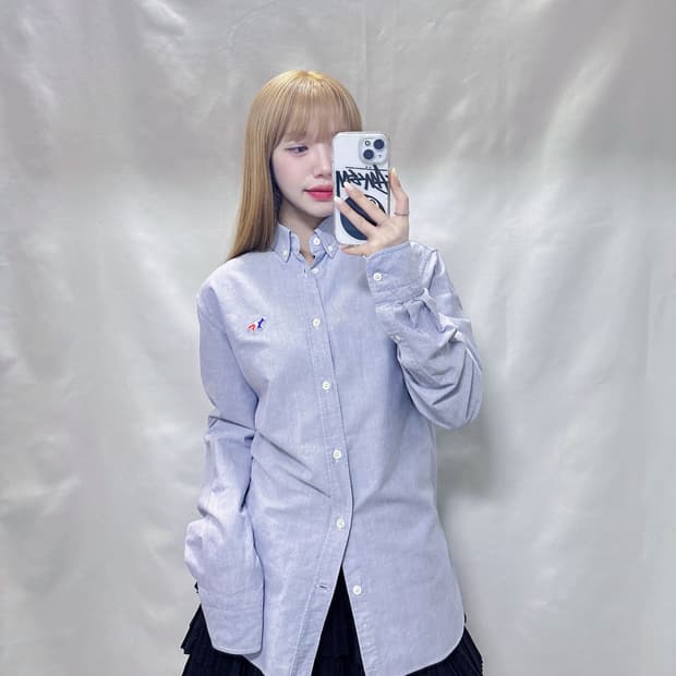 메종키츠네 솔리드 셔츠 