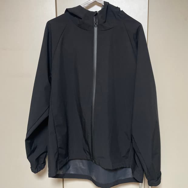 무인양품 블랙 라그랑 후드 발수 바람막이 L