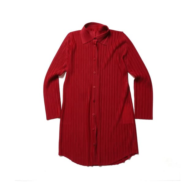 플리츠 플리즈 Pleats Please Button Up Dress 
