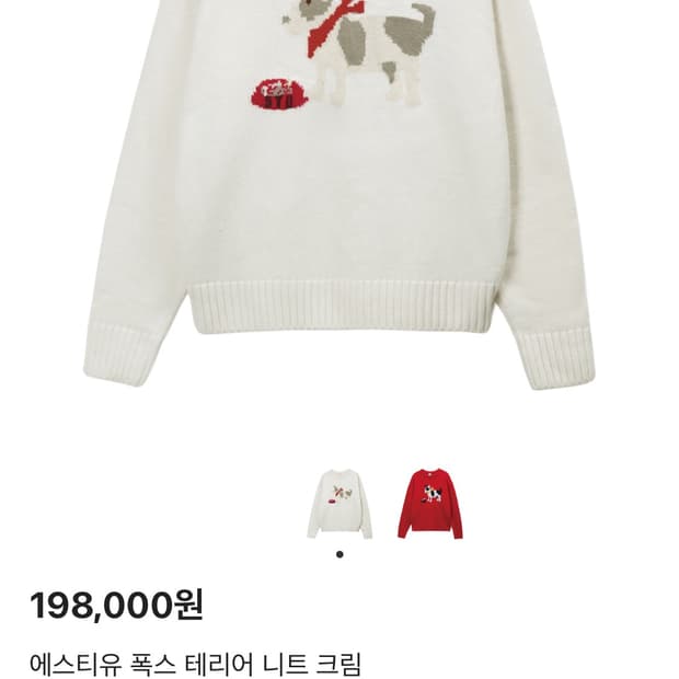 stu폭스테리어 니트