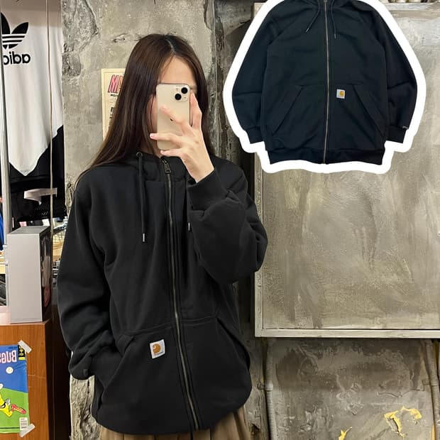 칼하트 후드집업 블랙 S #csz982