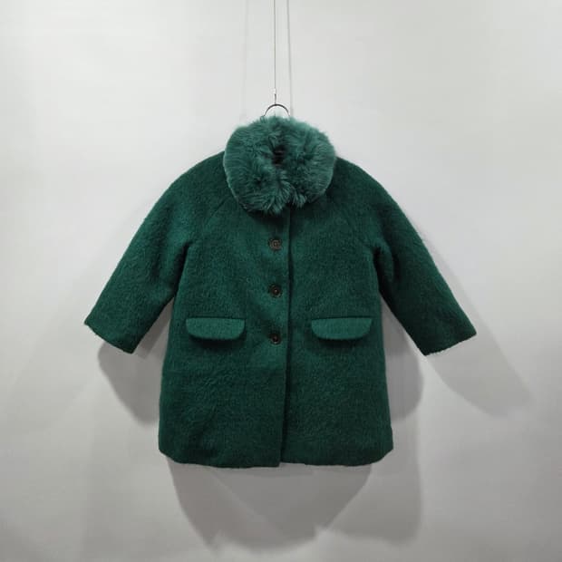 카라멜 런던 키즈 퍼 울 코트 6