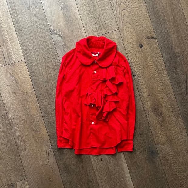 comme des garcons 꼼데가르송 러플 셔츠