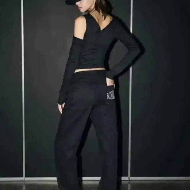 Bohemianseoul logo wide pants 로고 와이드 팬츠