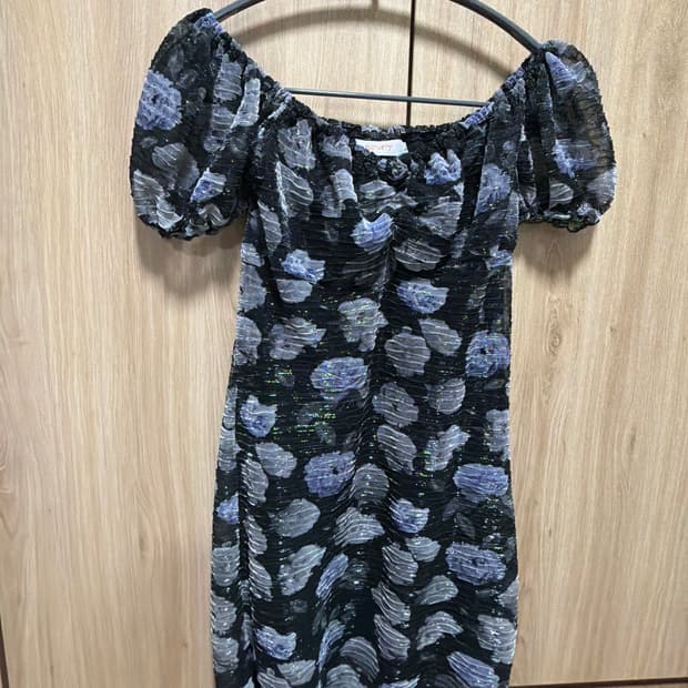 curetty 플라워패턴 미니원피스