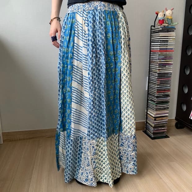 ethnic patchwork skirt