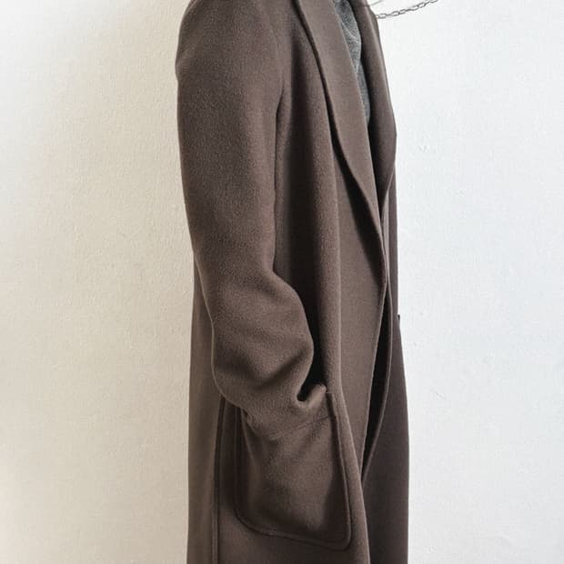 헬무트랭 캐시미어 울 버튼리스 롱코트